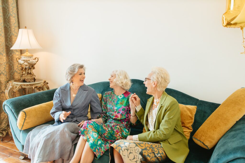 Senior ladies laughing with each others